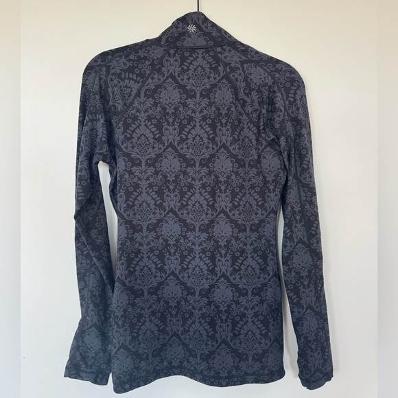 Athleta Gray Tapestry Print 1/2 Zip Size S - Picture 4 of 4